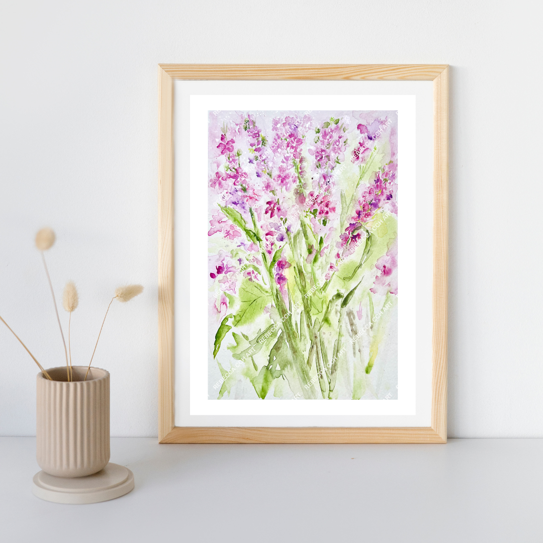 Wild flowers Watercolour floral art