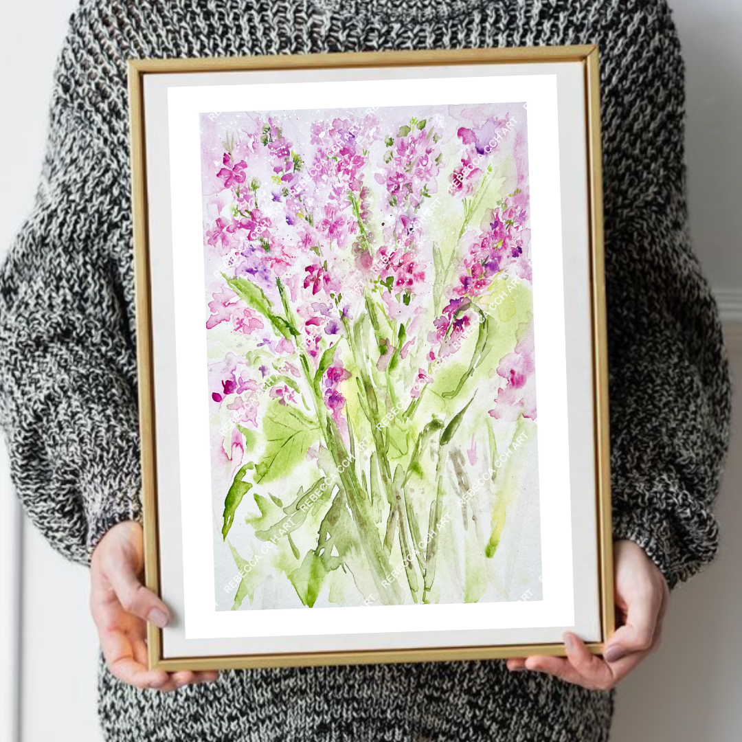 Wild flowers Watercolour floral art