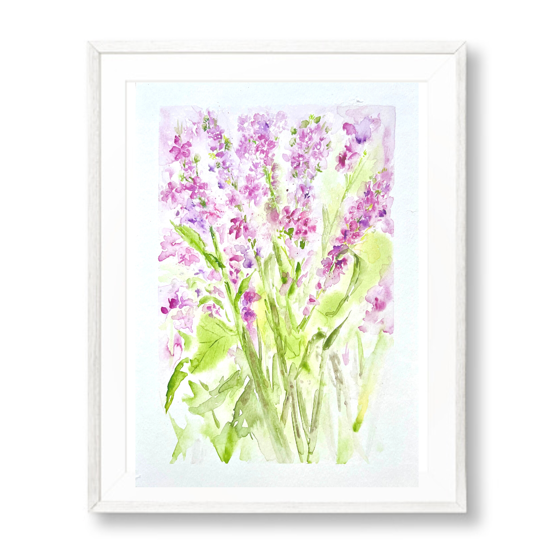 (original) Floral Watercolour Painting | Flower Wall Decor, 'Flowers in the Wild' by Rebecca Cch.